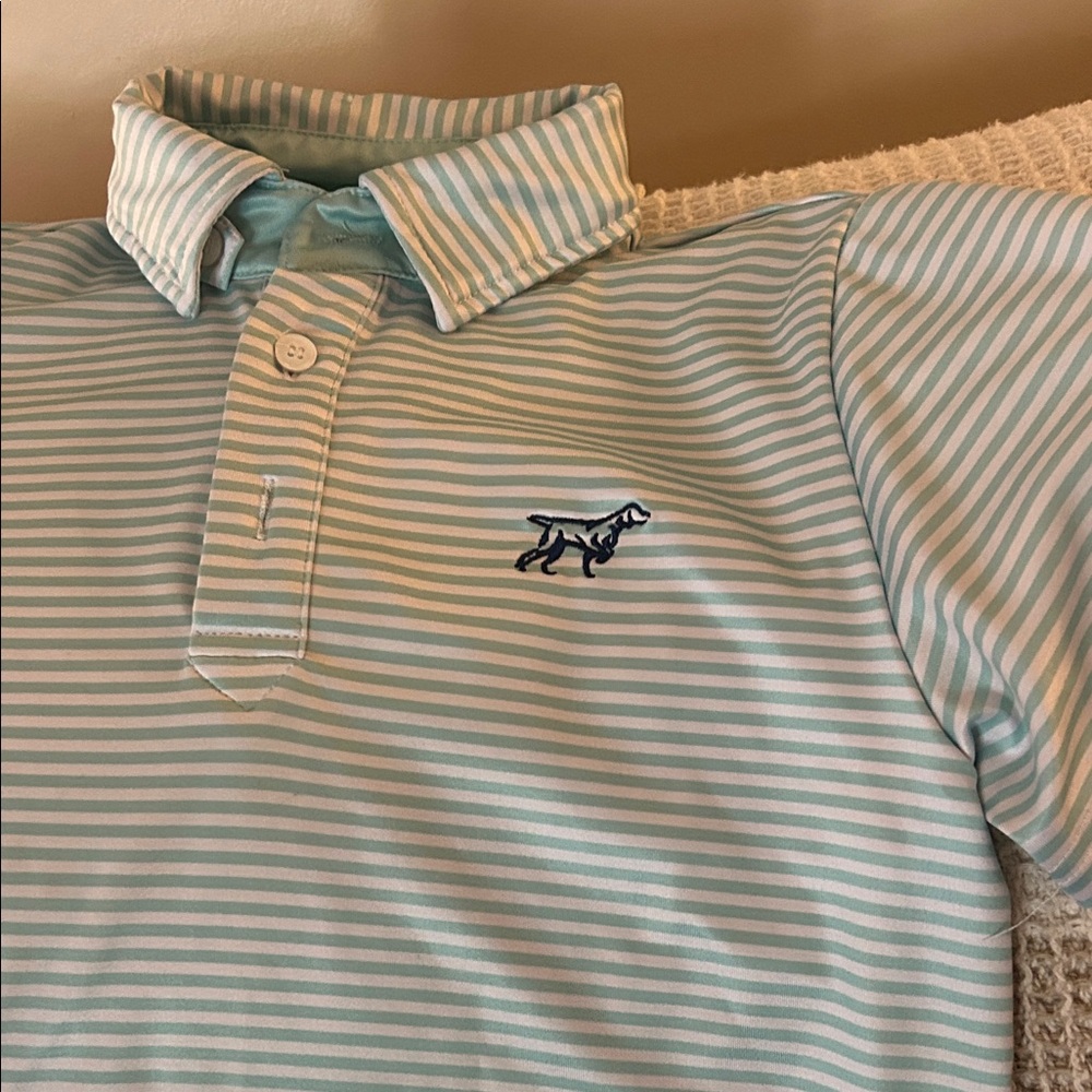 Striped Blue and White Kids Button Down Shirt